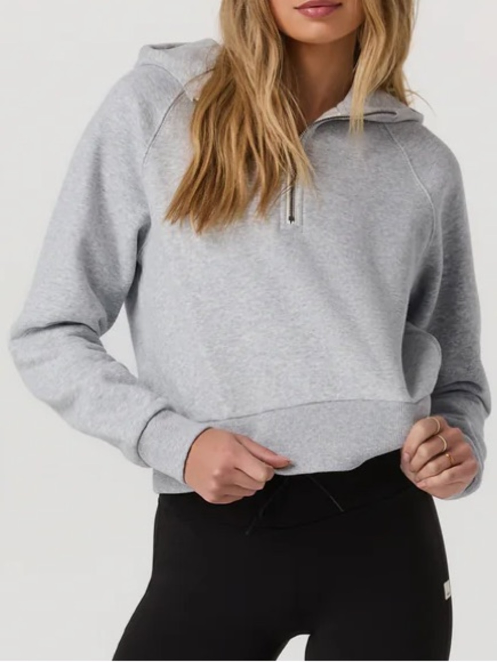 Vuori Restore Half Zip Hoodie Light Heather Grey XS